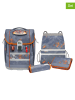 McNeill 6tlg. Schulranzen-Set "McLight FIRE" in Grau