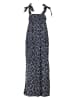 Kaffe Kleid in Dunkelblau/ Weiß