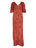 Kaffe Kleid in Orange/ Schwarz