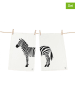 Butter Kings 2-delige set: theedoeken wit/zwart - (L)70 x (B)50 cm