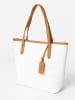 Anna Morellini Skórzany shopper bag "Lauretta" w kolorze białym - 40 x 32 x 12 cm