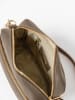 Anna Morellini Leder-Umhängetasche "Colomba" in Taupe - (B)22 x (H)15 x (T)10 cm