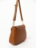 Mia Tomazzi Leder-Umhängetasche "Evaristo" in Hellbraun - (B)23 x (H)16 x (T)6 cm