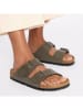 Birkenstock Leder-Pantoletten "Arizona" in Braun