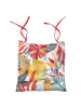 Garden Spirit Stuhlkissen in Bunt/ Rot - (L)40 x (B)40 cm