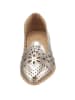 Heine Leren ballerina's goudkleurig