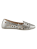 Heine Leder-Ballerinas in Silber