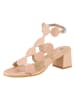Heine Leder-Sandaletten in Rosa