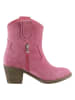 Heine Leder-Stiefeletten in Rosa