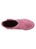Heine Leder-Stiefeletten in Rosa