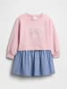 GAP Kleid in Rosa/ Blau