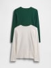 GAP 2er-Set: Longsleeves in Weiß/ Grün