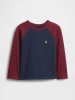 GAP Longsleeve in Dunkelblau/ Rot