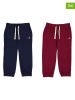 GAP 2-delige set: sweatbroeken donkerblauw/rood