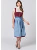 Stockerpoint Dirndl "Julina" in Bordeaux/ Hellblau