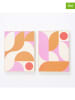 Boltze 2er-Set: Gerahmte Kunstdrucke "Movi" - (B)30 x (H)40 cm