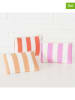 Boltze 3er-Set: Kosmetiktaschen "Stripe' In Rot/ Lila/ Orange - (B)16,5 x (H)11,5 cm