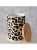 Boltze Vorratsdose "Leony" in Beige/ Braun - (H)16,5 x Ø 12 cm