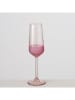Boltze Sektglas "Moluna" in Rosa - (H)23 cm