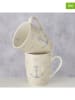 Boltze 2er-Set: Tassen "Hallig" in Beige/ Blau - 350 ml