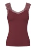 Pieces Top "Barbera" w kolorze ciemnoczerwonym
