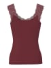 Pieces Top "Barbera" w kolorze ciemnoczerwonym
