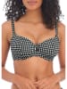 Freya Bikini-Oberteil "Check In" in Schwarz/ Weiß
