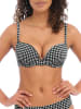 Freya Bikini-Oberteil "Check In" in Schwarz/ Weiß