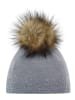 Eisbär Mütze "Nalin Lux Crystal" in Grau/ Hellbraun