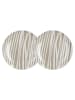 Tognana 2-delige set: dessertborden beige/wit - Ø 19 cm