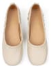 loft37 Skórzane baleriny w kolorze beżowym