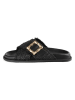 loft37 Leren slippers zwart
