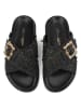 loft37 Leren slippers zwart
