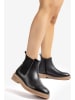 Unisa Leder-Chelsea-Boots in Schwarz