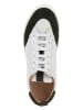 Unisa Leder-Sneakers in Weiß/ Khaki