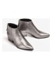 Unisa Leder-Ankle-Boots in Silber
