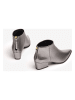 Unisa Leder-Ankle-Boots in Silber