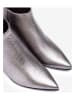 Unisa Leder-Ankle-Boots in Silber