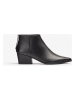 Unisa Leder-Ankle-Boots in Schwarz