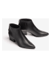 Unisa Leder-Ankle-Boots in Schwarz
