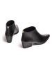 Unisa Leder-Ankle-Boots in Schwarz