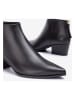 Unisa Leder-Ankle-Boots in Schwarz
