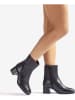 Unisa Leder-Stiefeletten in Schwarz