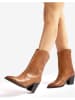 Unisa Leren cowboyboots lichtbruin