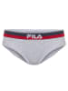 Fila 3er-Set Slips in Grau/ Schwarz/ Rot