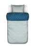 Marc O'Polo Satijnen beddengoedset "Sillia" blauw/lichtblauw
