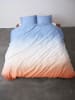 Marc O'Polo Satin-Bettwäsche-Set ''Jorn'' in Apricot/ Hellblau