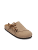 Mandel Leren clogs beige