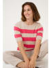 Kaffe Pullover in Beige/ Pink