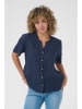 Kaffe Leinen-Bluse in Dunkelblau